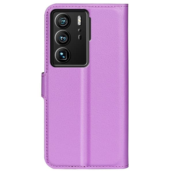 Klassisk ZTE Axon 40 Ultra Flip Etui - Lilla Purple