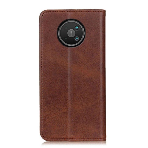 Wallet-style ægte Læder Flipcase til Nokia 8 V 5G - Kaffe Brown