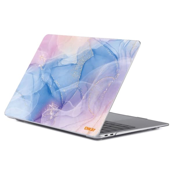 HAT PRINCE MacBook Pro 14 M1 / M1 Max (A2442, 2021) deksel i stil med streamerlysmønster - Lilla Og Blå Multicolor