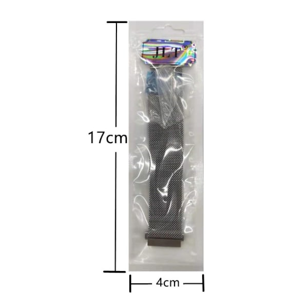22mm Universal JLT milanese ruostumattomasta teräksestä valmistettu kellonhihna - Musta Black