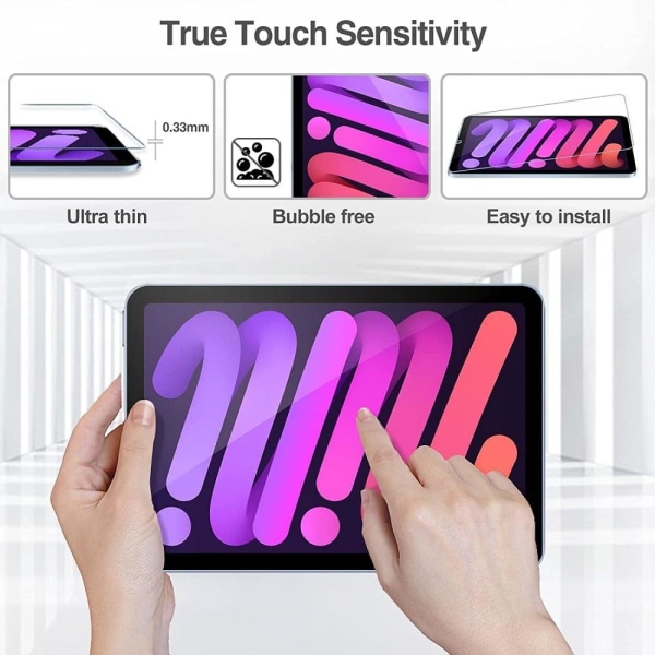 iPad Mini 6 (2021) 0.3mm arc edge tempered glass screen protecto Transparent