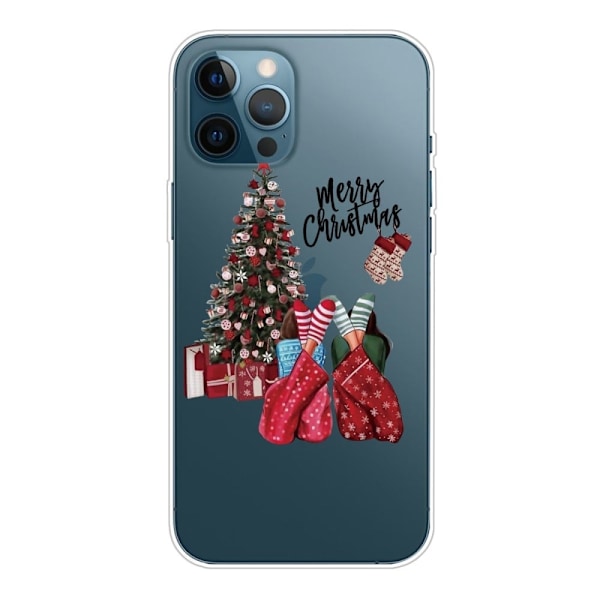 Julfodral till iPhone 14 Pro - Christmas Pyjamas Röd
