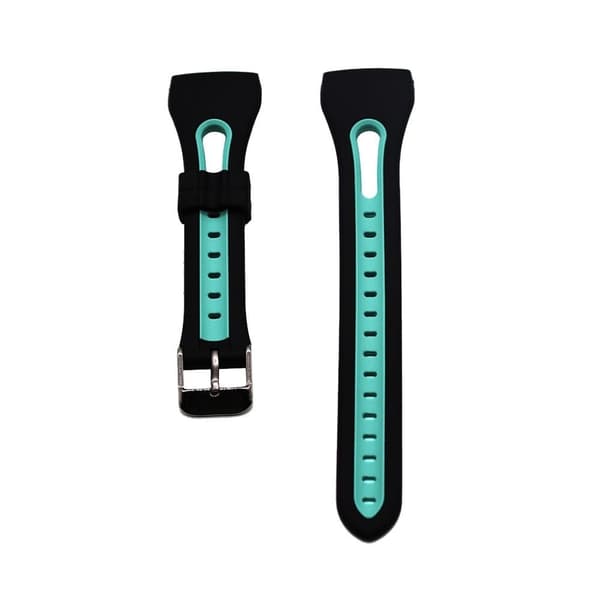 Fitbit Charge 3 Tofarget Klokkerem Av Silikon - Svart/Lys Blå Multicolor