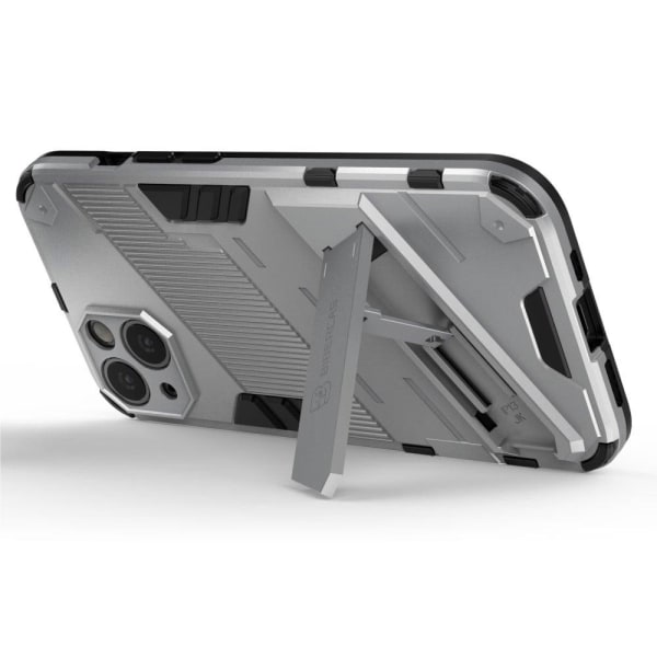 Shockproof hybrid cover with a modern touch for iPhone 13 - Whit White
