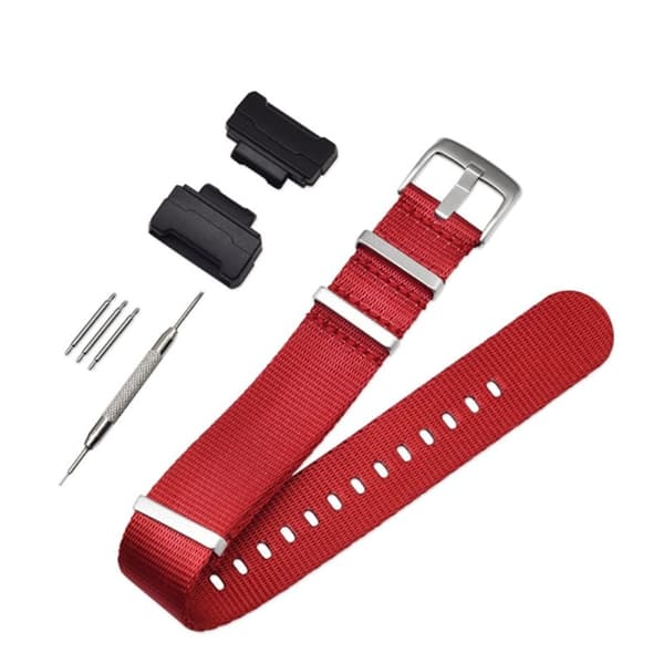 Casio G-SHOCK G-8900 / GA-110 / DW-5600 enkel nylon urrem - Rød Red