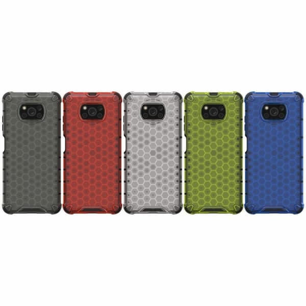 Bofink Honeycomb Xiaomi Poco X3 / Xiaomi Poco X3 NFC kotelot - Musta Black