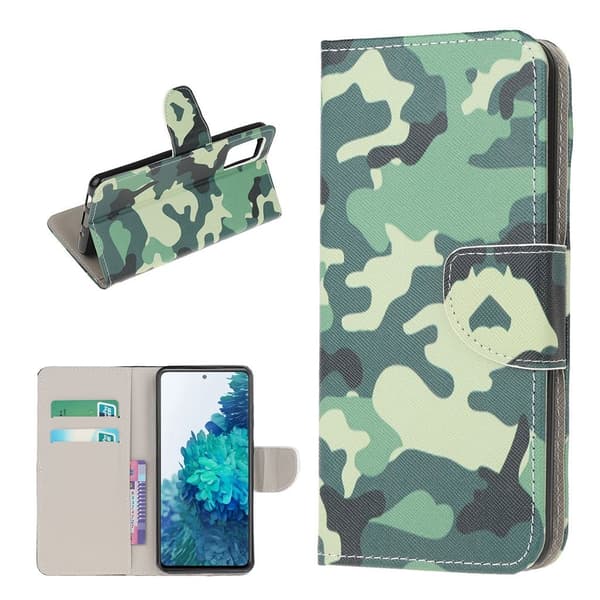 Wonderland Samsung Galaxy S20 Fe Flip Etui - Camouflage Green