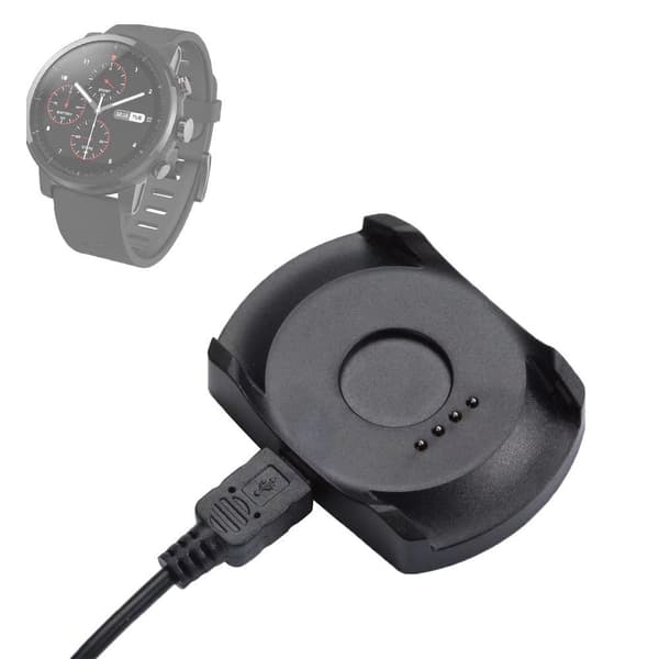 Amazfit Watch 2 mikro-USB-kabel og ladestasjon Black