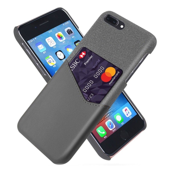 Bofink iPhone 7 Plus / iPhone 8 Plus skal med korthållare - Silv Silvergrå