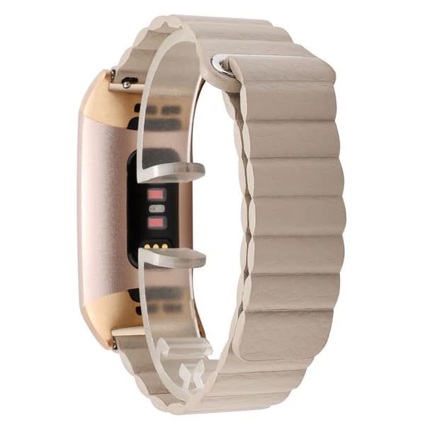Fitbit Charge 3 aito nahkakellon ranneke - Kulta Gold