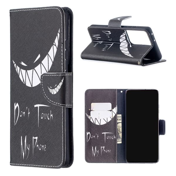 wonderland Samsung Galaxy S21 Ultra flip etui - Teeth Black