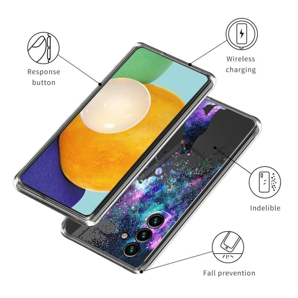Deco Samsung Galaxy A24 4G skal - Stjärnklar Himmel Lila
