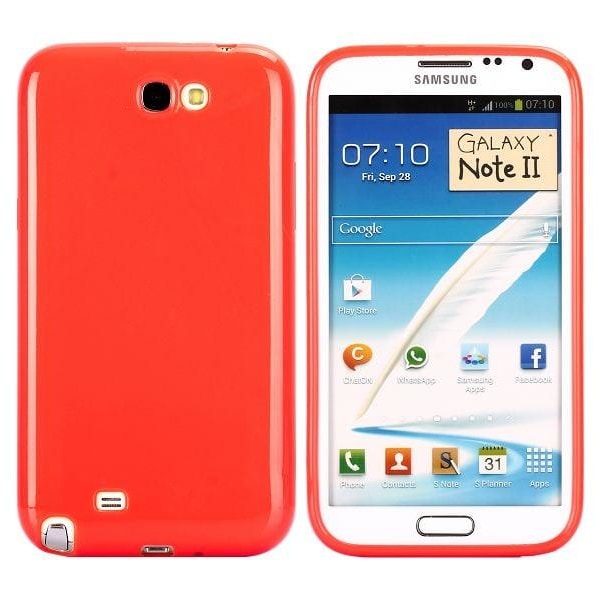 Slikfarvede (Rød) Samsung Galaxy Note 2 Cover Red