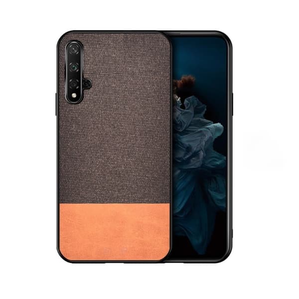 Berlin Honor 20 deksel - PU + Cloth / Kaffe Brown