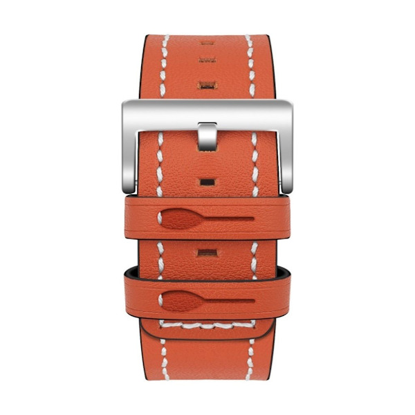 Fitbit Versa erstatnings urrem i unikt lædermateriale - Orange Orange