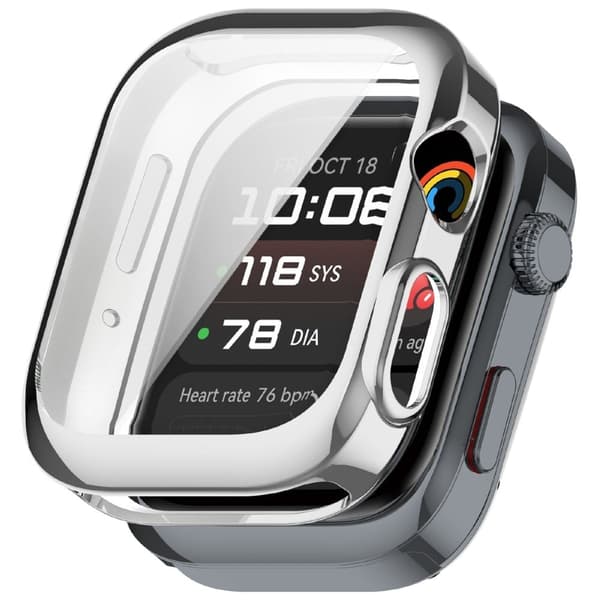Huawei Watch D2 Flexible Watch Case Full Coverage Cover (Does Not Affect ECG Function) - Sølv Silver grey