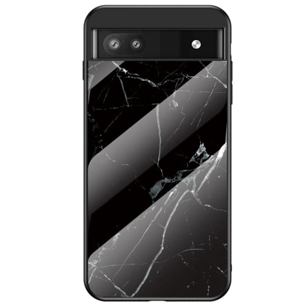 Fantasy Marble Google Pixel 6a Suojakuori - Musta Marble Black