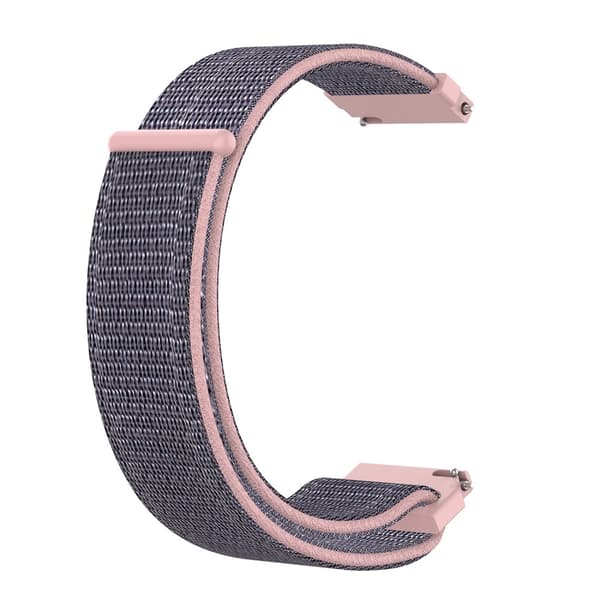 18 mm universal nylonstrop - Grå / Lyserød Pink