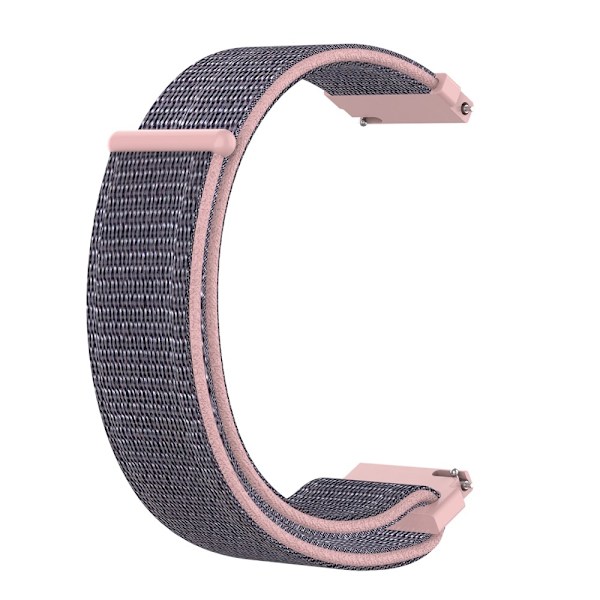 18 mm universellt nylonband - Grå / Rosa Rosa