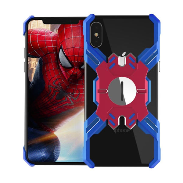 iPhone Xs Max heroes series X-format metallfodral - Röd / Blå multifärg