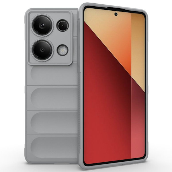 Mjukt greppformat Xiaomi Redmi Note 13 Pro 4G skal - Ljusgrå Silvergrå