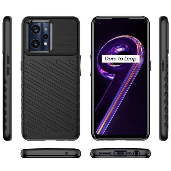 Thunder Realme 9 Pro Plus Etui - Svart Black