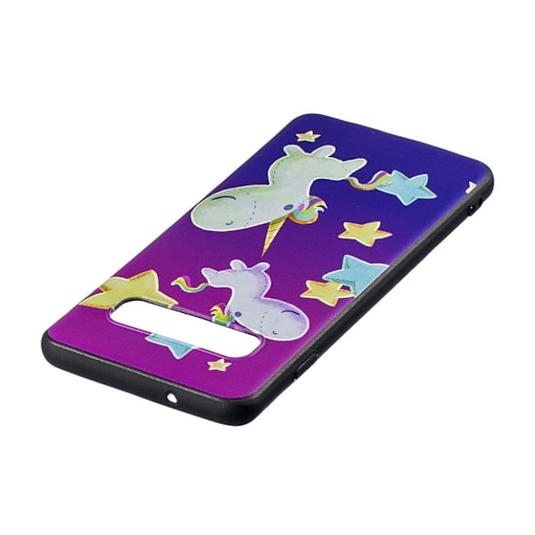 Samsung Galaxy S10 printtikuosi suojakotelo - Tähti ja Yksisarvinen Multicolor