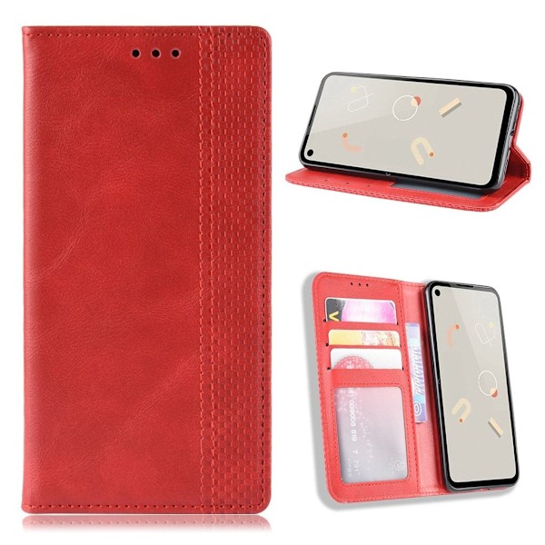 Bofink Vintage Google Pixel 4a veske - Rød Red