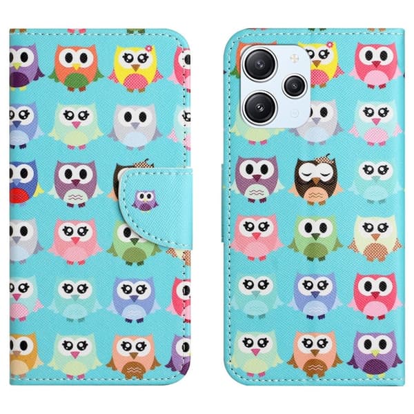 Wonderland Xiaomi Redmi 12 Flip Etui - Ugler Blue