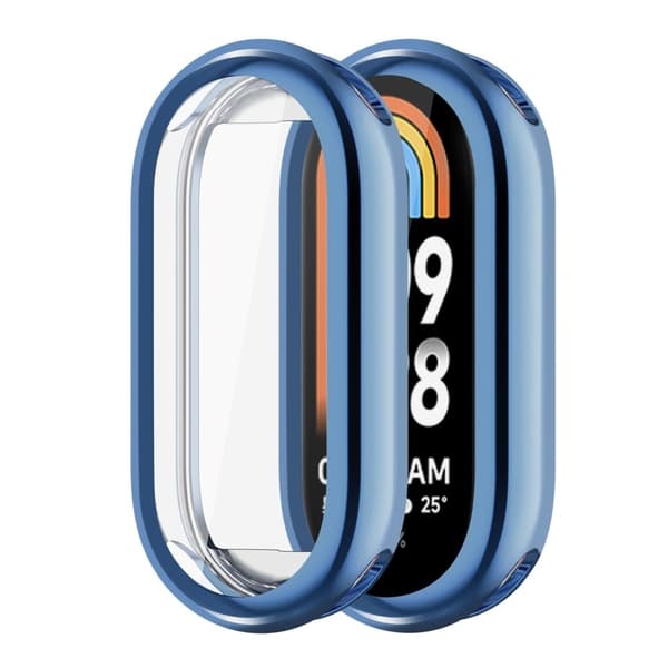 Xiaomi Smart Band 8 galvaniseringsdeksel med skjermbeskytter - Blå Blue