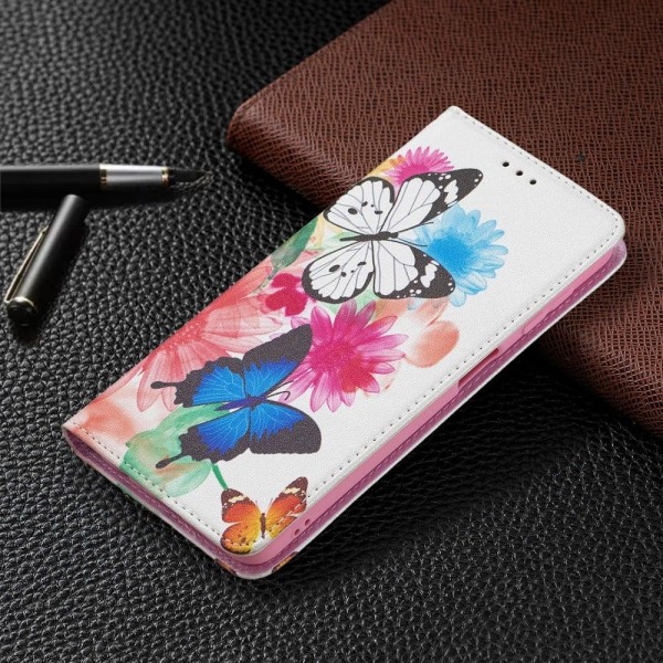 Wonderland Samsung Galaxy A22 4G Flip Etui - Sommerfugle Multicolor