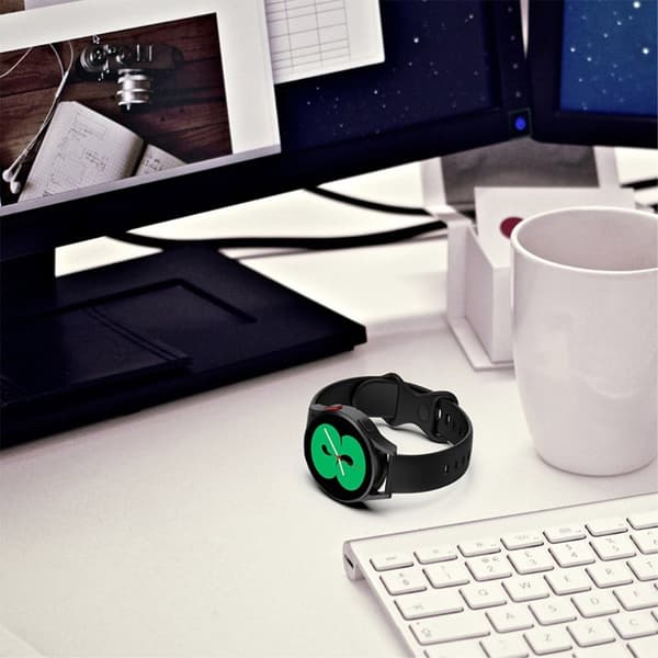 Enkel silikoneurrem med sommerfuglespænde til Samsung Galaxy Watch - Grå Silver grey