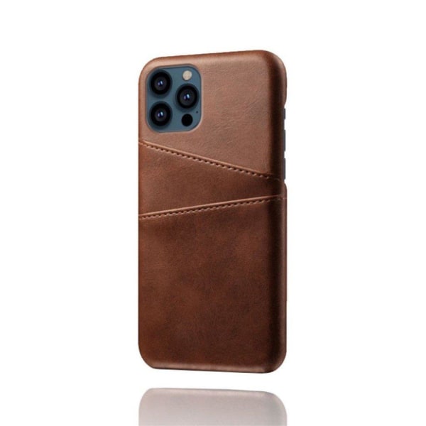 Dual Card Suojakotelo iPhone 13 Pro Max - Ruskea Brown