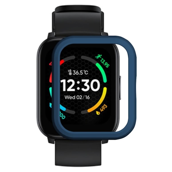 Realme TechLife Watch S100 Hard Bumpresistent Edge Protector Hollow Frame Watch Case - Midnatsblå Blue