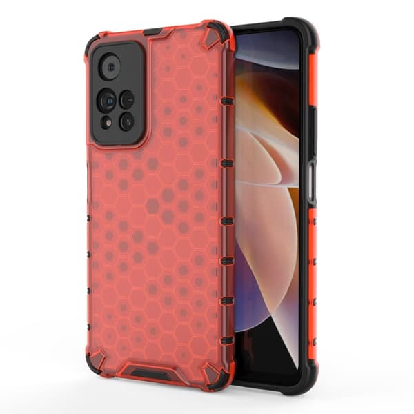 Bofink Honeycomb Xiaomi Redmi Note 11 Pro 5G / 11 Pro Plus 5g Etui - Rød Red