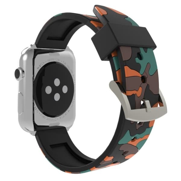 Apple Watch Series 4 4mm kamouflage Klockband av Silikon - Orange Orange