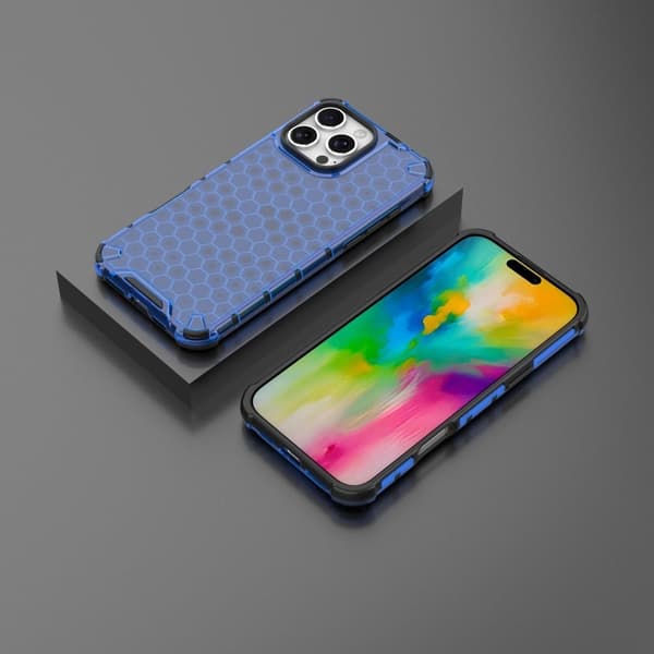 Bofink Honeycomb iPhone 16 Pro deksel - Blå Blue