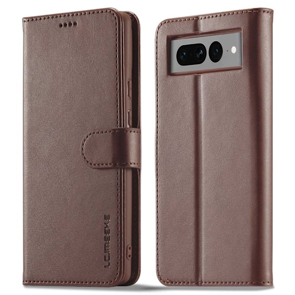 LC.IMEEKE Google Pixel 7 Pro Flippetui - Brun Brown