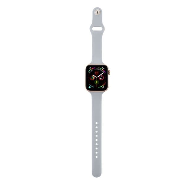 Apple Watch Series 5 40mm Enkel Silikon Klokkereim - Grå Silver grey