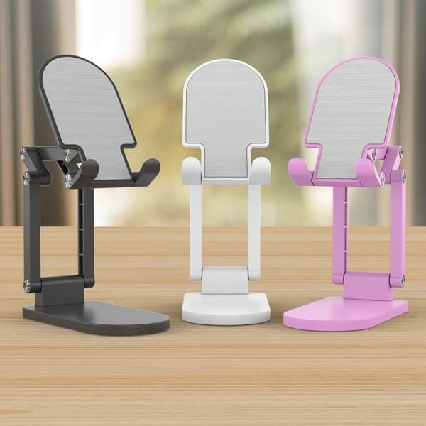Universell sammenleggbar telefonholder for stasjonære telefoner - Rosa Pink