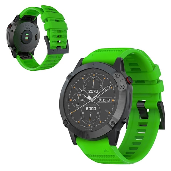 Garmin Fenix 6X Pro / 6X silikoneurrem - Grøn Green