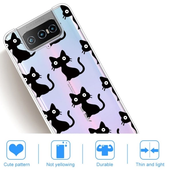 Deco Asus Zenfone 7 Pro cover - Sort Black