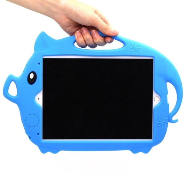 iPad 10.2 (2019) Gris form silikone etui - Blå Blue