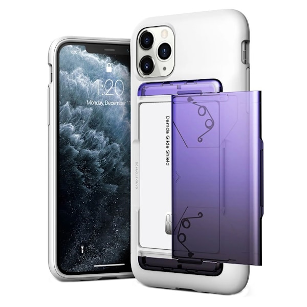 VRS Design Damda Glide Shield til iPhone 11 Pro Max - Hvid Lilla - Sort Black