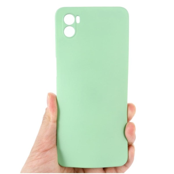 Matte liquid silicone cover for Motorola Moto E22s - Green Green