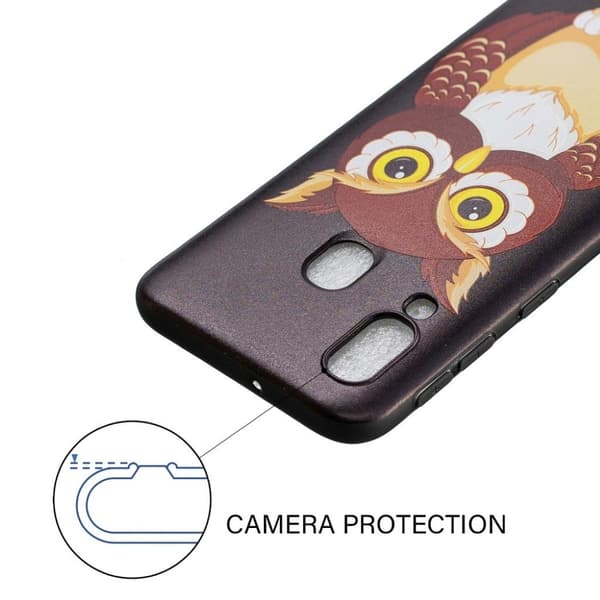 Tenk deg Samsung Galaxy A40 deksel - Lovely Owl Brown