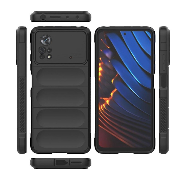 Mjukt greppformat Xiaomi Poco X4 Pro 5G skal - Silver/Grå Silvergrå