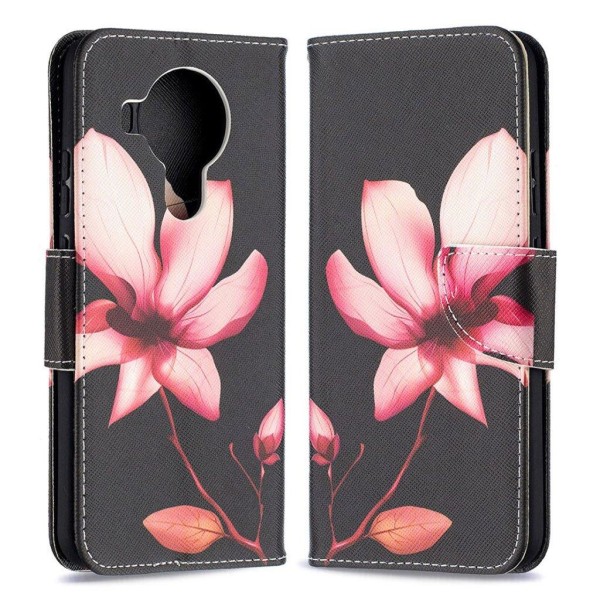Wonderland Nokia 5.4 flip case - Pink Flower Pink