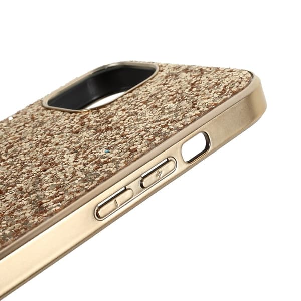 Glitter iPhone 13 Mini Etui - Gull Gold