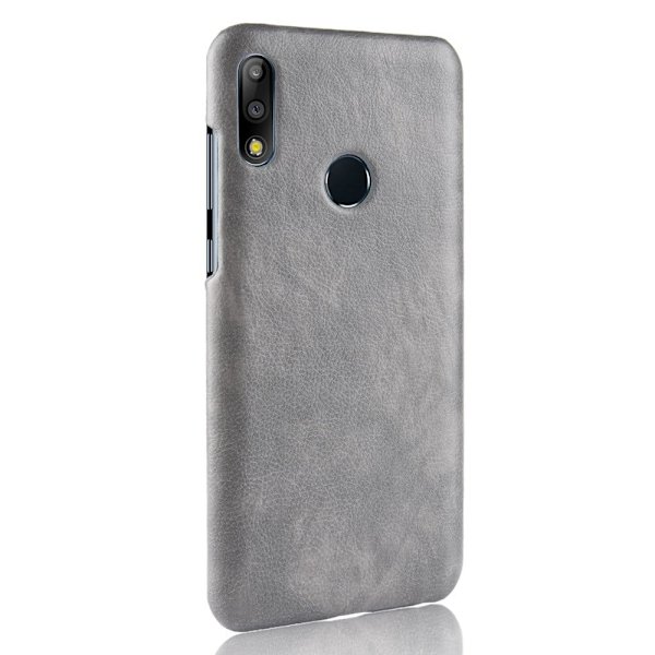 Asus Zenfone Max Pro (M2) Litchi Tekstur Skinnetui - Grå Silver grey